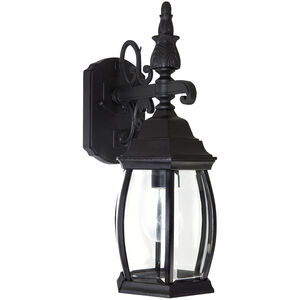 French Country 1 Light 16 inch Black Outdoor Wall Lantern