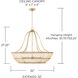 Wren 6 Light 32 inch Matte Brass Chandelier Ceiling Light