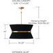 Cecilia 8 Light 24 inch Black Rope and Patinaed Brass Pendant Ceiling Light