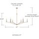 Grady 6 Light 57 inch Matte Brass Chandelier Ceiling Light
