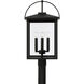 Bryson 4 Light 24.75 inch Black Outdoor Post Lantern