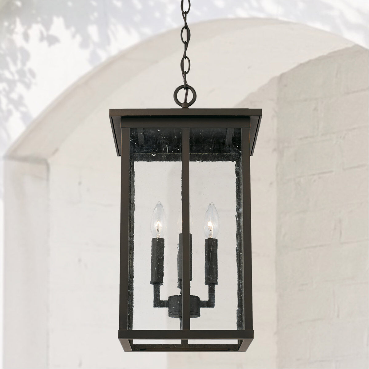 Barrett 4 Light 12 inch Oiled Bronze Outdoor Hanging Lantern