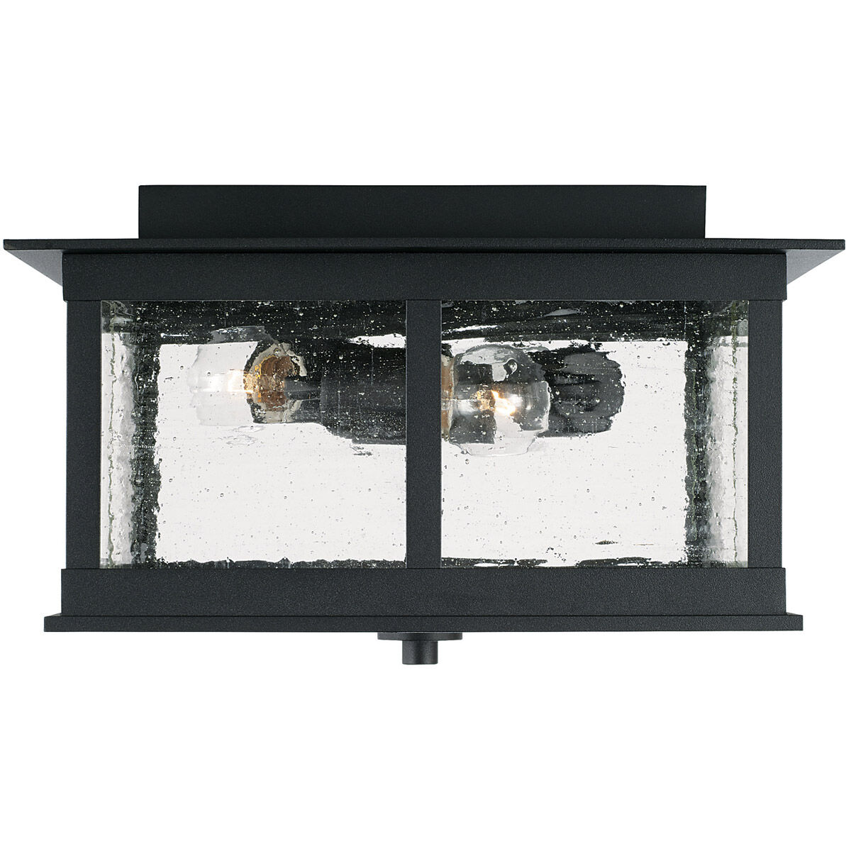 Barrett 3 Light 13 inch Black Outdoor Flush Mount