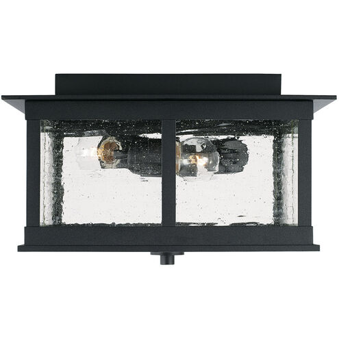Barrett 3 Light 13 inch Black Outdoor Flush Mount