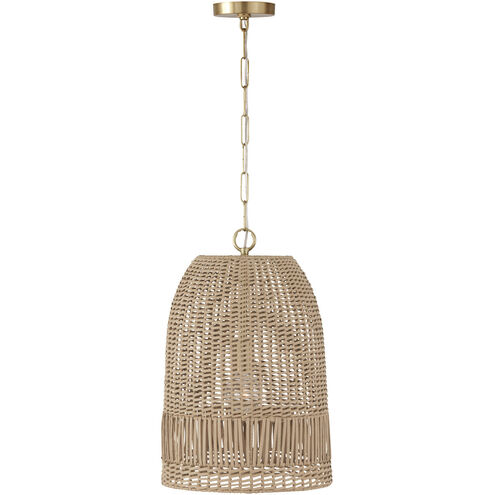 Naomi 1 Light 13.75 inch Matte Brass Pendant Ceiling Light