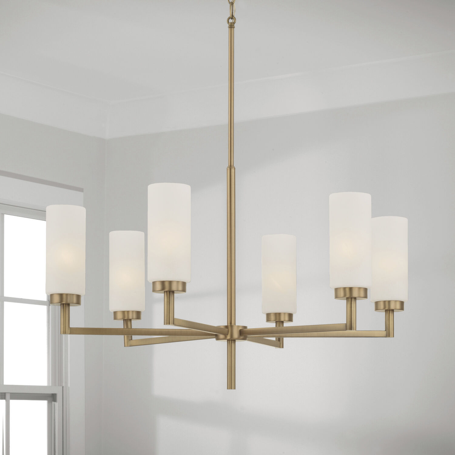Alyssa 6 Light 31 inch Aged Brass Chandelier Ceiling Light