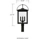 Bryson 4 Light 24.75 inch Black Outdoor Post Lantern