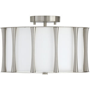 Bodie 3 Light 15 inch Brushed Nickel Semi-Flush Mount Ceiling Light, Convertible Dual Mount