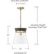 Finn 1 Light 12 inch Black Stain and Matte Brass Pendant Ceiling Light