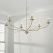 Dolan 6 Light 39.75 inch Matte Brass Chandelier Ceiling Light