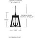 Belmore 4 Light 12 inch Black Outdoor Hanging Lantern