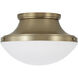 Arlo 3 Light 14 inch Aged Brass Flush Mount Ceiling Light