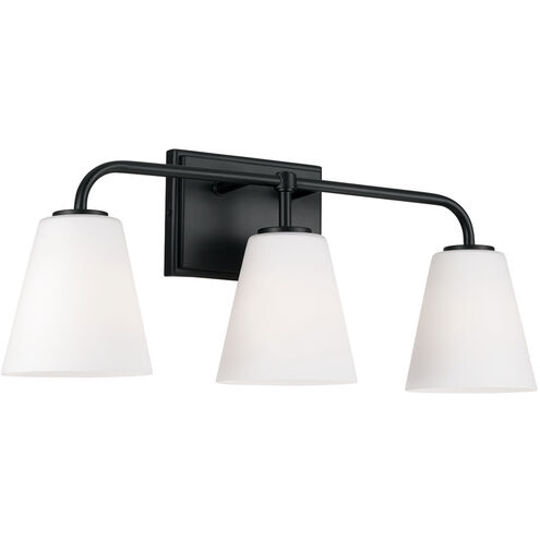 Brody 3 Light 23.5 inch Matte Black Vanity Light Wall Light