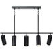 Robbie 5 Light 40 inch Matte Black Island Light Ceiling Light