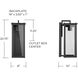 Hunt LED 21 inch Black Outdoor Wall Lantern