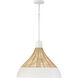 Kali 1 Light 22 inch Matte White Pendant Ceiling Light