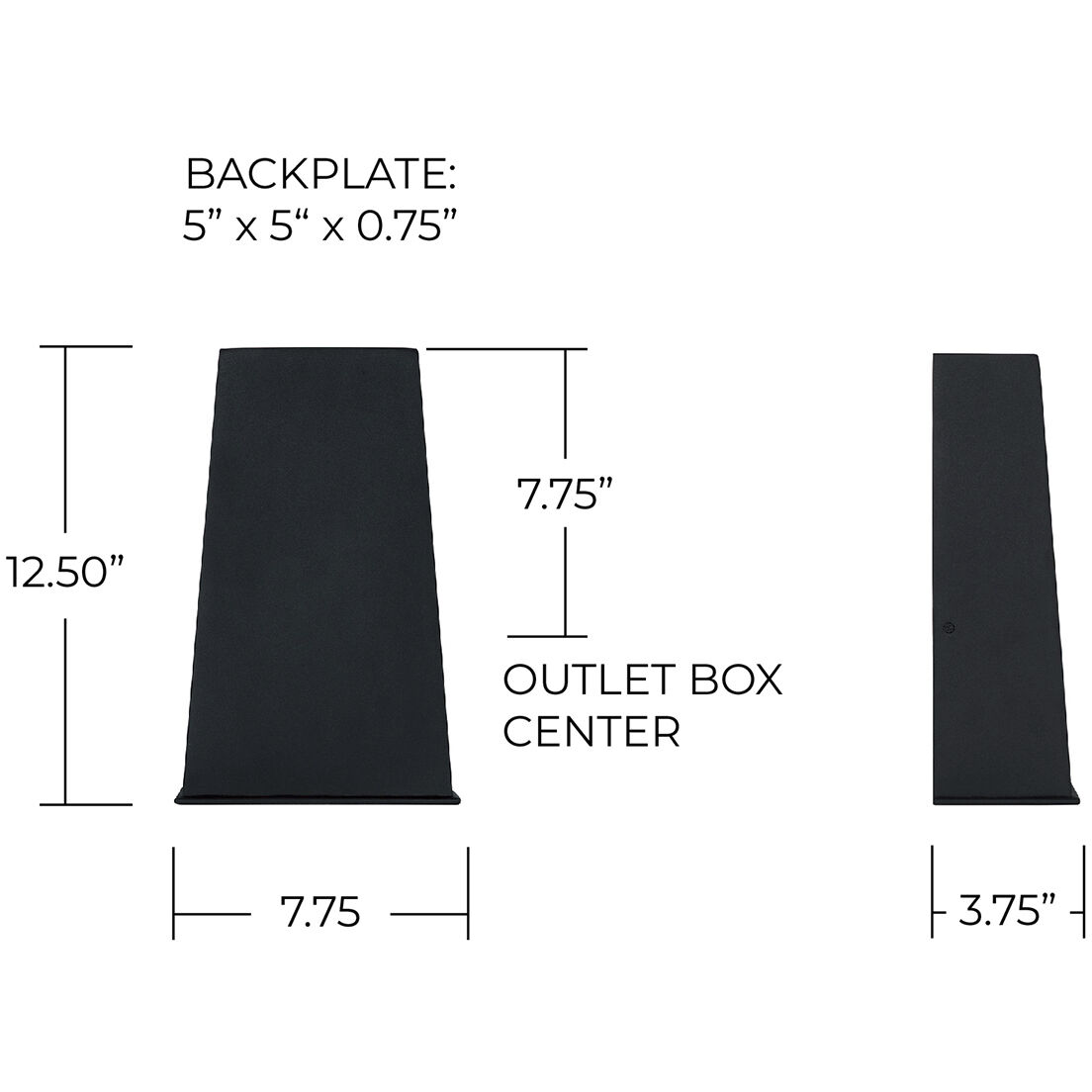 Ansel LED 12.5 inch Black Outdoor Wall Lantern