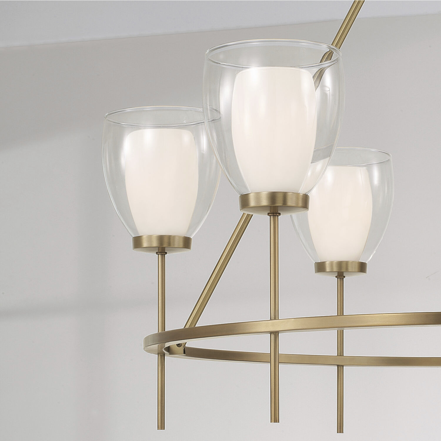 Joss 6 Light 34.5 inch Aged Brass Chandelier Ceiling Light