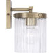 Vaughn 2 Light 14.5 inch Aged Brass Vanity Light Wall Light