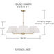 Parson 4 Light 39.25 inch Matte Brass Chandelier Ceiling Light