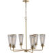Abbott 6 Light 31 inch Aged Brass Chandelier Ceiling Light