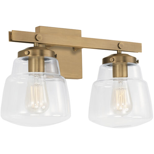 Dillon 2 Light 16 inch Aged Brass Vanity Light Wall Light