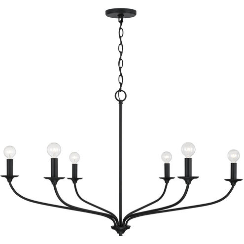 Dolan 6 Light 39.75 inch Matte Black Chandelier Ceiling Light