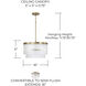 Vaughn 3 Light 16 inch Aged Brass Pendant Ceiling Light