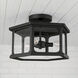 Walton 3 Light 16 inch Black Outdoor Semi-Flush Mount