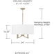 Ingrid 4 Light 24 inch Matte Brass Pendant Ceiling Light