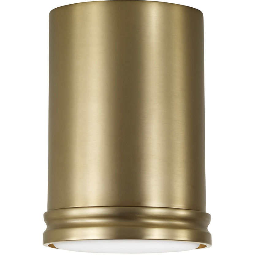 Griffin LED 5.5 inch Aged Brass Flush Mount Ceiling Light