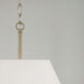Parson 3 Light 15 inch Matte Brass Semi-Flush Ceiling Light, Convertible Dual Mount