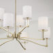 Ingrid 9 Light 40 inch Matte Brass Chandelier Ceiling Light