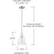 Ashlyn 1 Light 7.5 inch Polished Nickel Pendant Ceiling Light