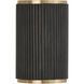 Donovan 2 Light 7.5 inch Black Stain and Matte Brass Sconce Wall Light