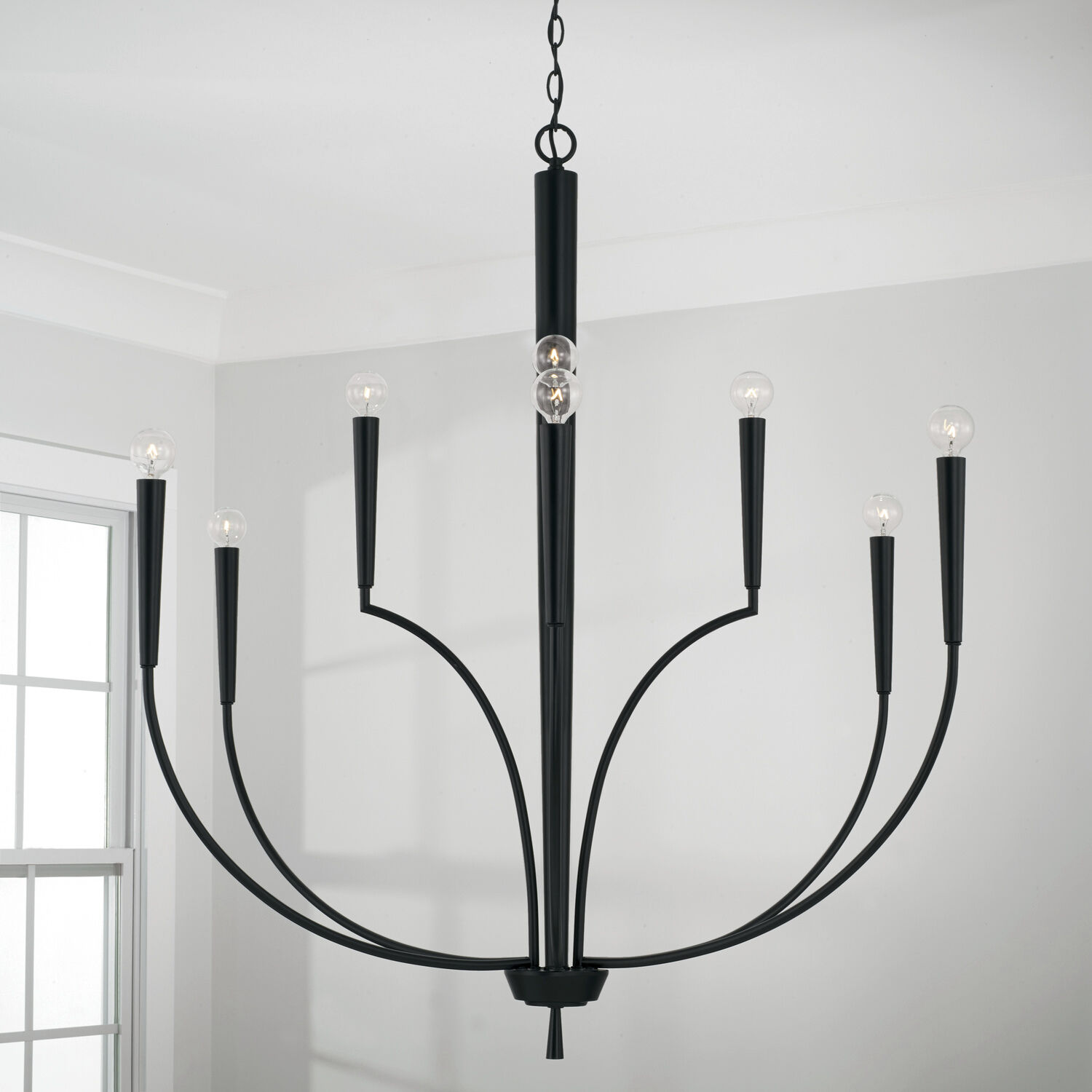 Holden 10 Light 40 inch Matte Black Chandelier Ceiling Light