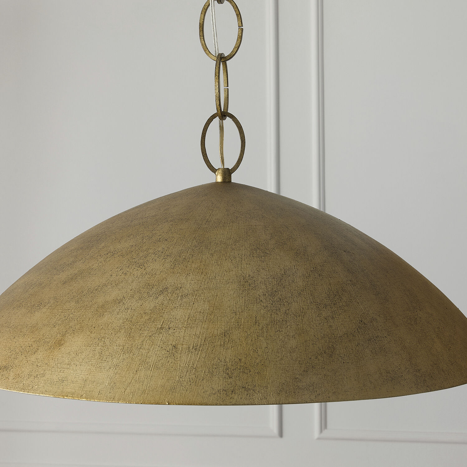 Francesca LED 24 inch Feathered Gold Pendant Ceiling Light