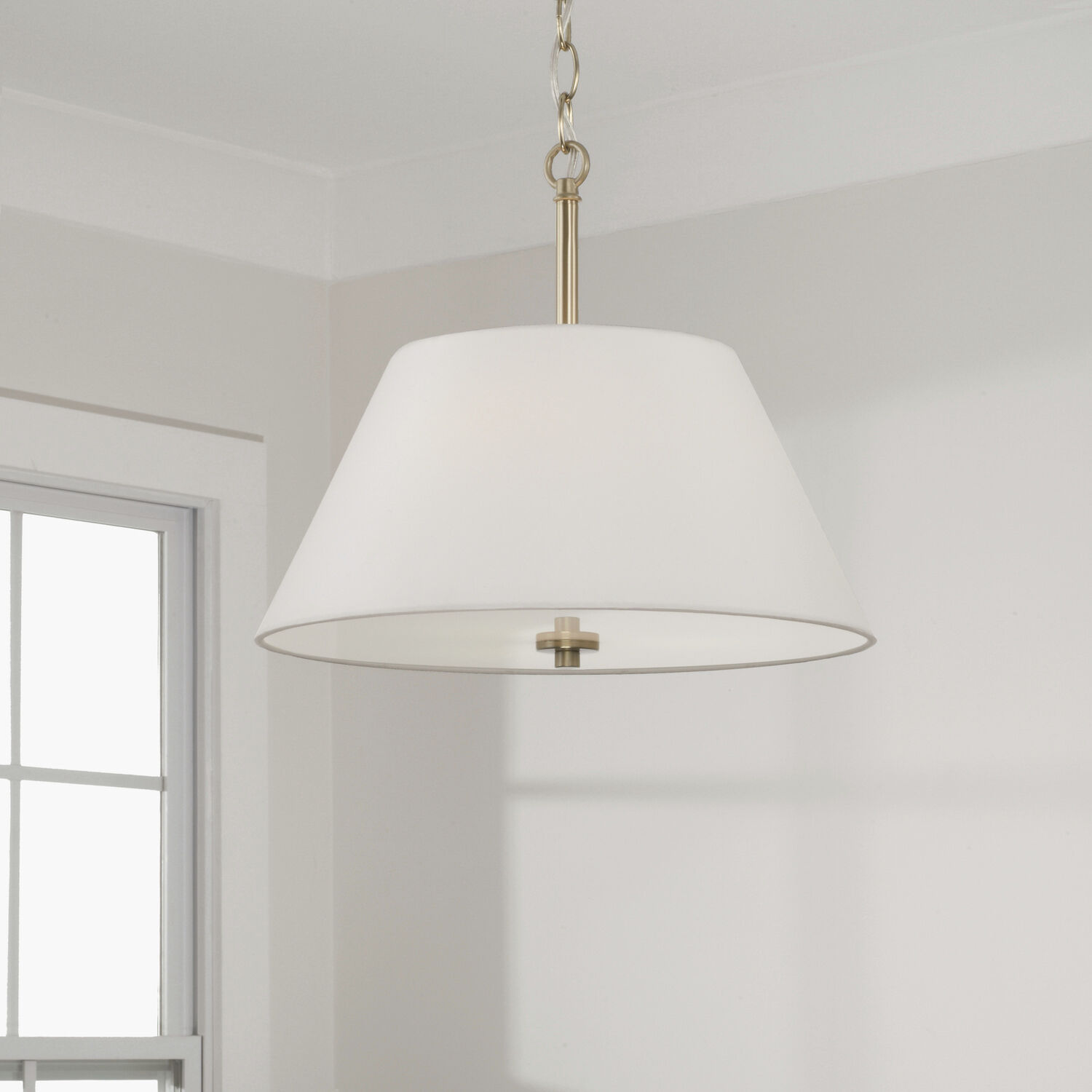 Parson 3 Light 15 inch Matte Brass Semi-Flush Ceiling Light, Convertible Dual Mount