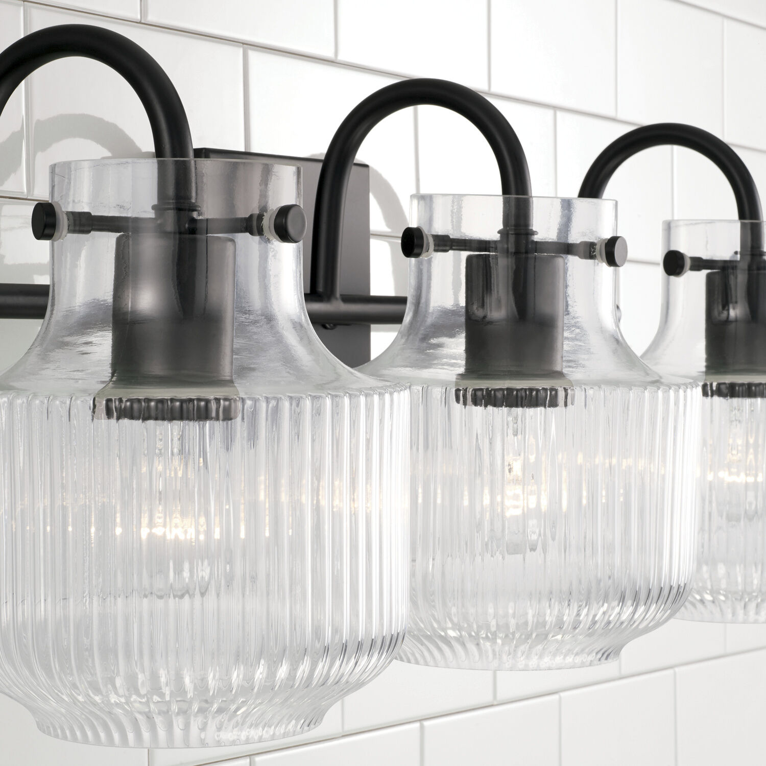 Nyla 3 Light 24 inch Matte Black Vanity Light Wall Light