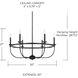 Rylann 6 Light 30 inch Matte Black Chandelier Ceiling Light
