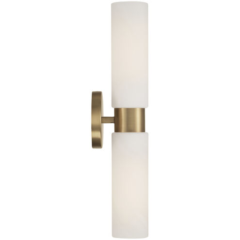 Alyssa 2 Light 5 inch Aged Brass Sconce Wall Light