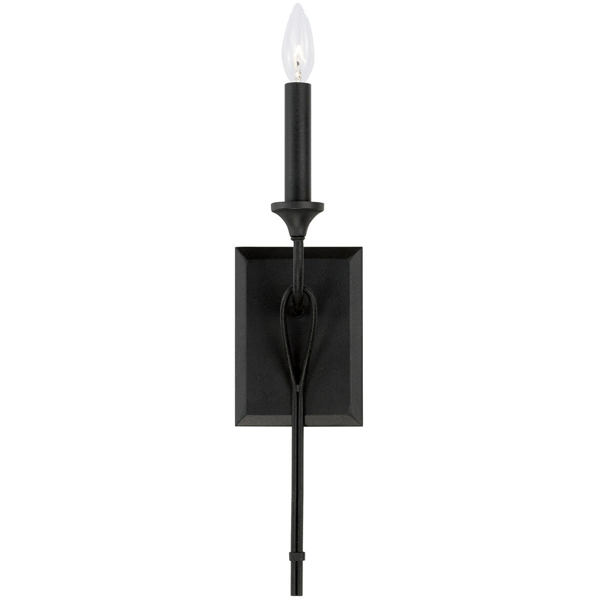 Bentley 1 Light 5 inch Black Iron Sconce Wall Light