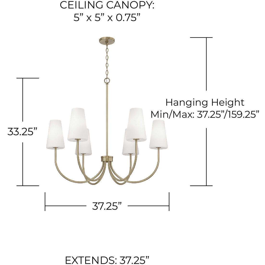 Averitt 6 Light 37.25 inch Aged Brass Chandelier Ceiling Light