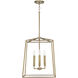 Thea 4 Light 16 inch Aged Brass Foyer Ceiling Light