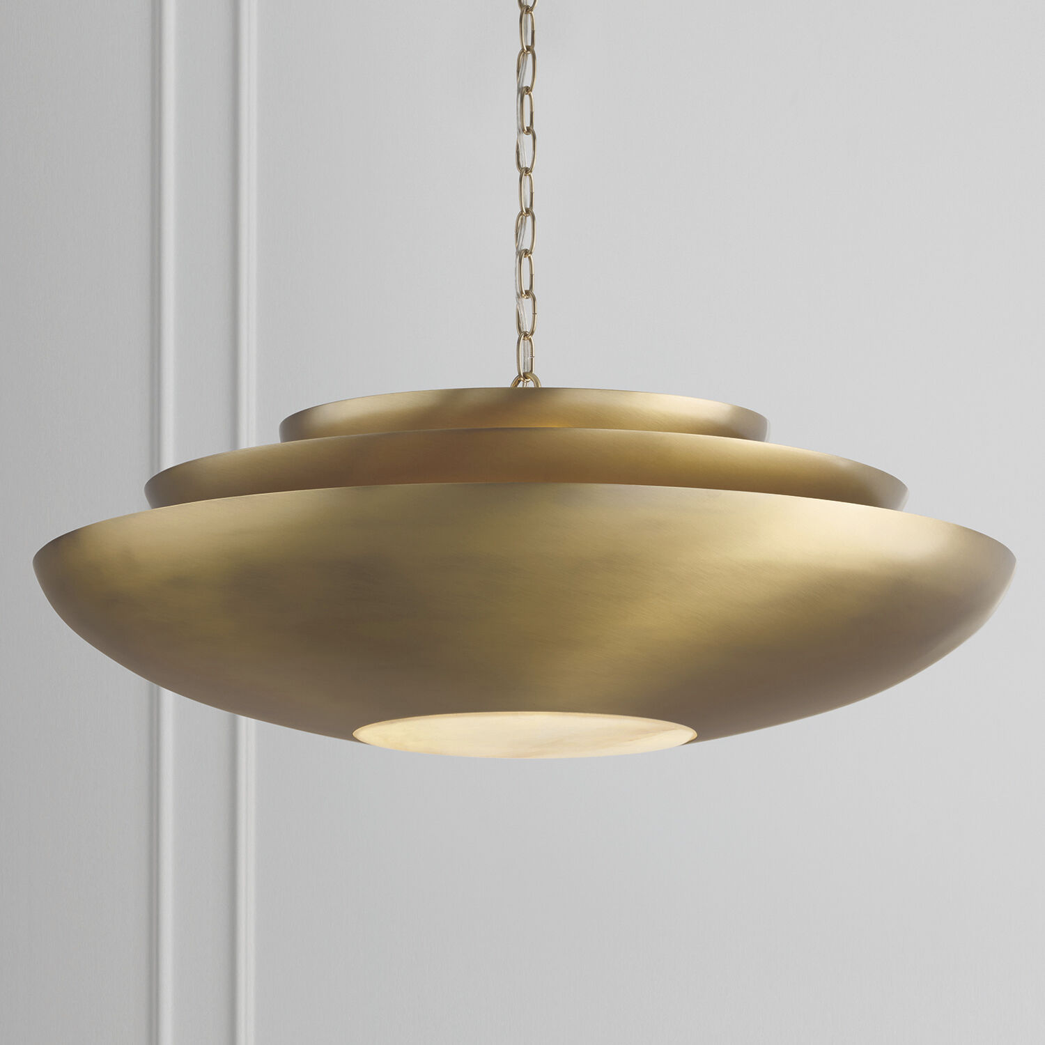 Gia 4 Light 29.5 inch Aged Brass Pendant Ceiling Light