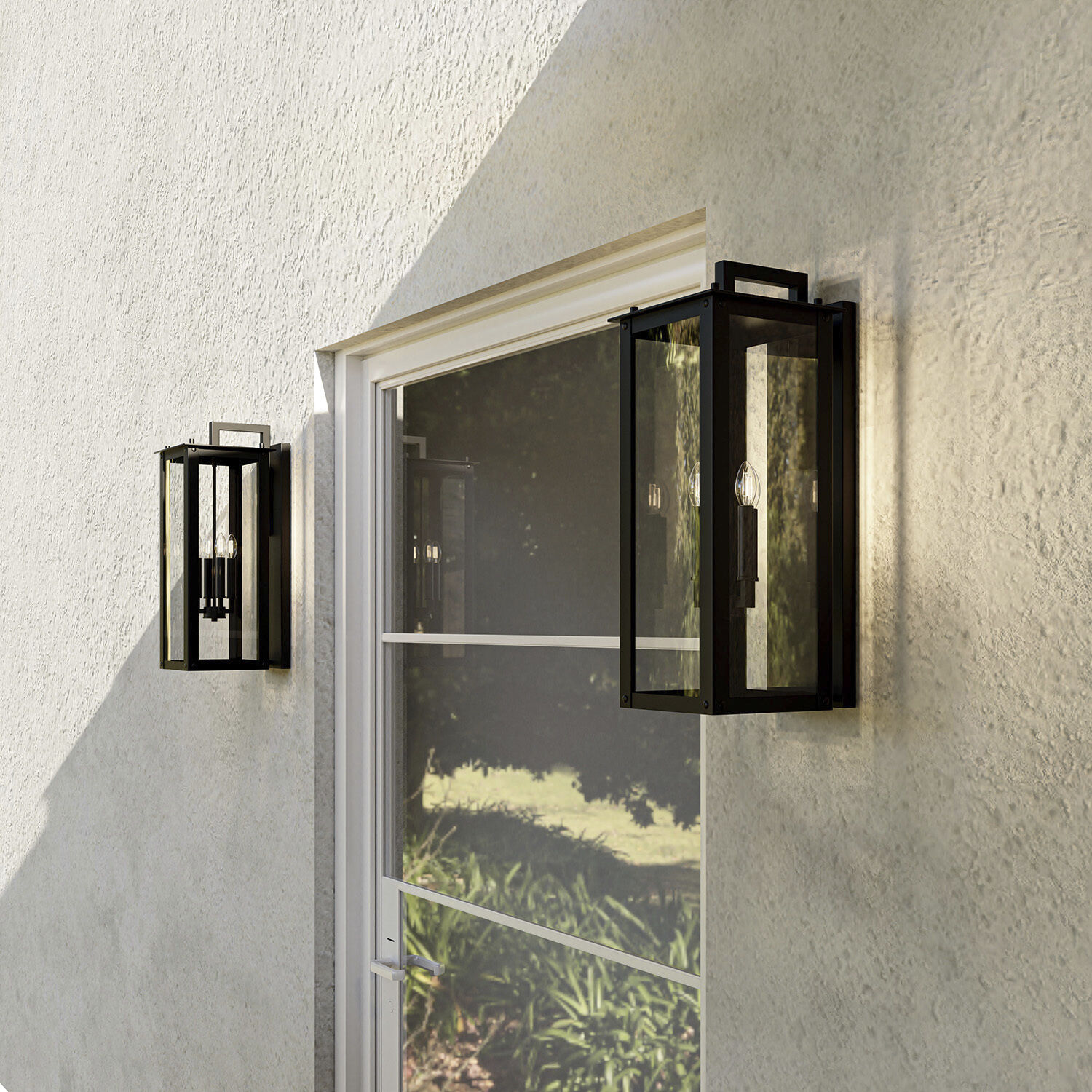 Hunt 4 Light 29 inch Black Outdoor Wall Mount in Incandescent