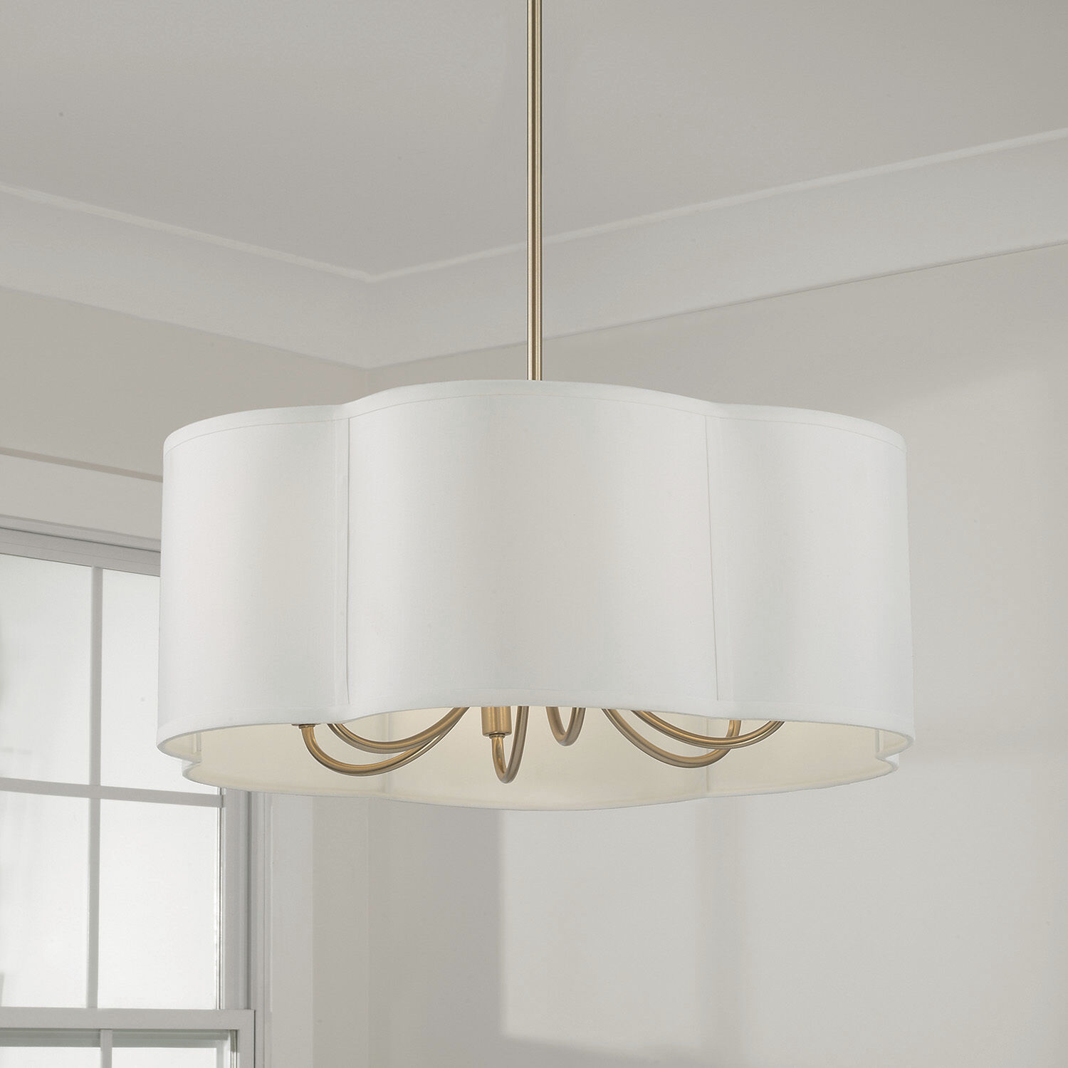 Sabine 6 Light 24 inch Matte Brass Pendant Ceiling Light