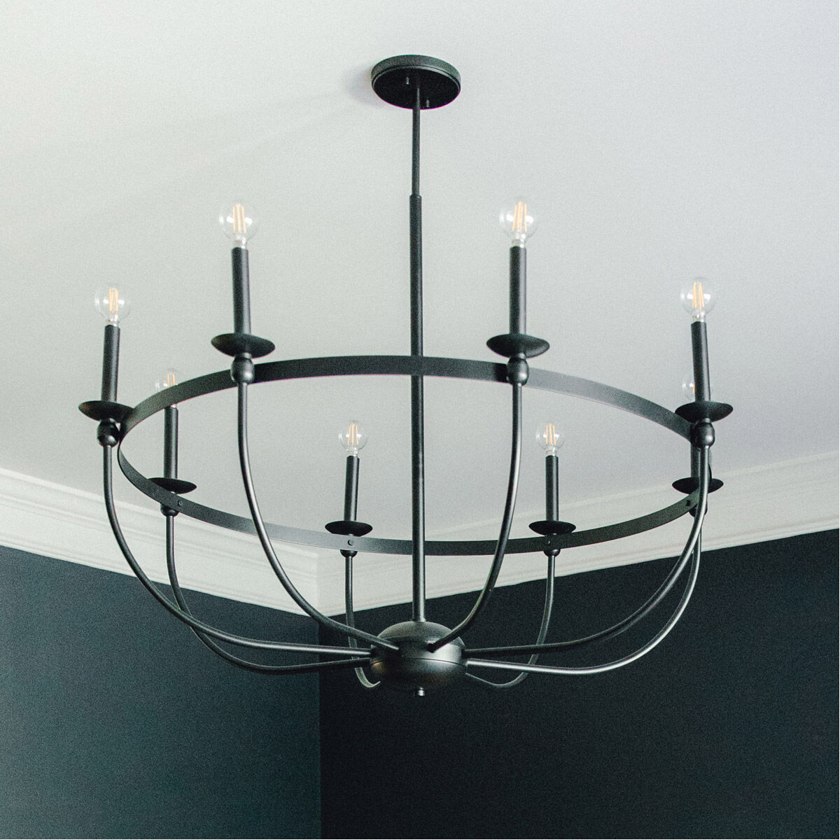 Rylann 8 Light 38 inch Matte Black Chandelier Ceiling Light
