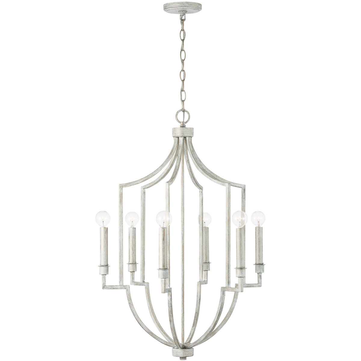 Demi 6 Light 22 inch Winter White Foyer Ceiling Light