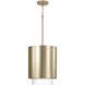 Weller 1 Light 11.5 inch Matte Brass Pendant Ceiling Light